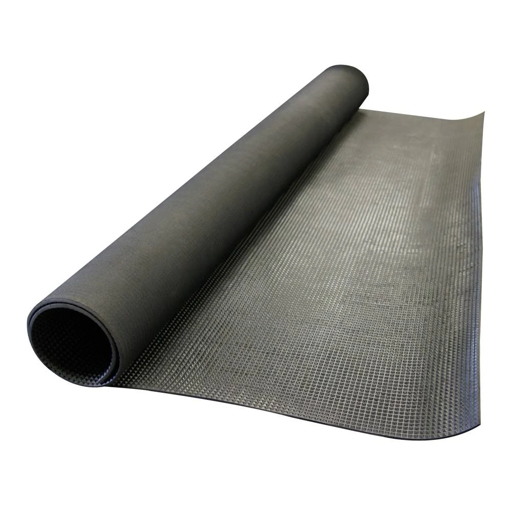 Rubber-Cal Super-Grip Scraper Rubber Runner Mats - 3/16 in x 4 ft x 6 ft - Black Traction Mat