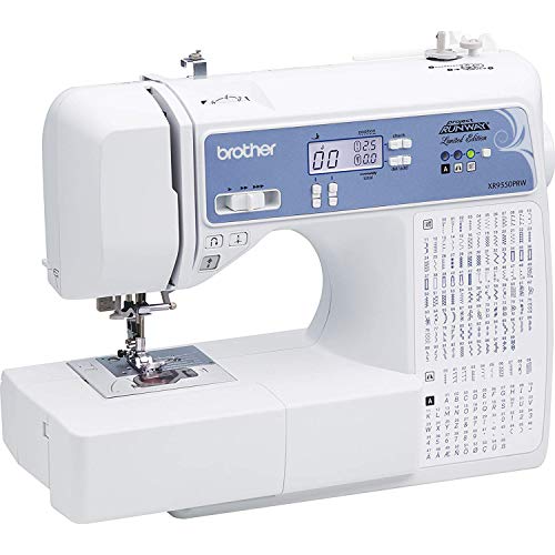 Brother Sewing and Quilting Machine, Computerized, 165 Built-in Stitches, LCD Display, Wide Table, 8 Included Presser Feet, White, 20x12x17