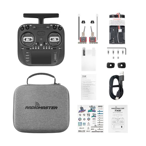 RadioMaster TX15 Max V5.0 ELRS 16CH 2.4G Hall Gimbals ExpressLRS Support OPENTX and EDGETX Remote Control Transmitter for RC Drone Mode 2 (TX15 Max