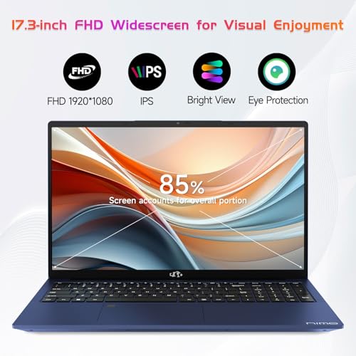NIMO 17.3" IPS FHD-Laptop, Intel 6 Cores i3-1215U 16GB RAM 512GB SSD (Beat Ryzen 5 7520U