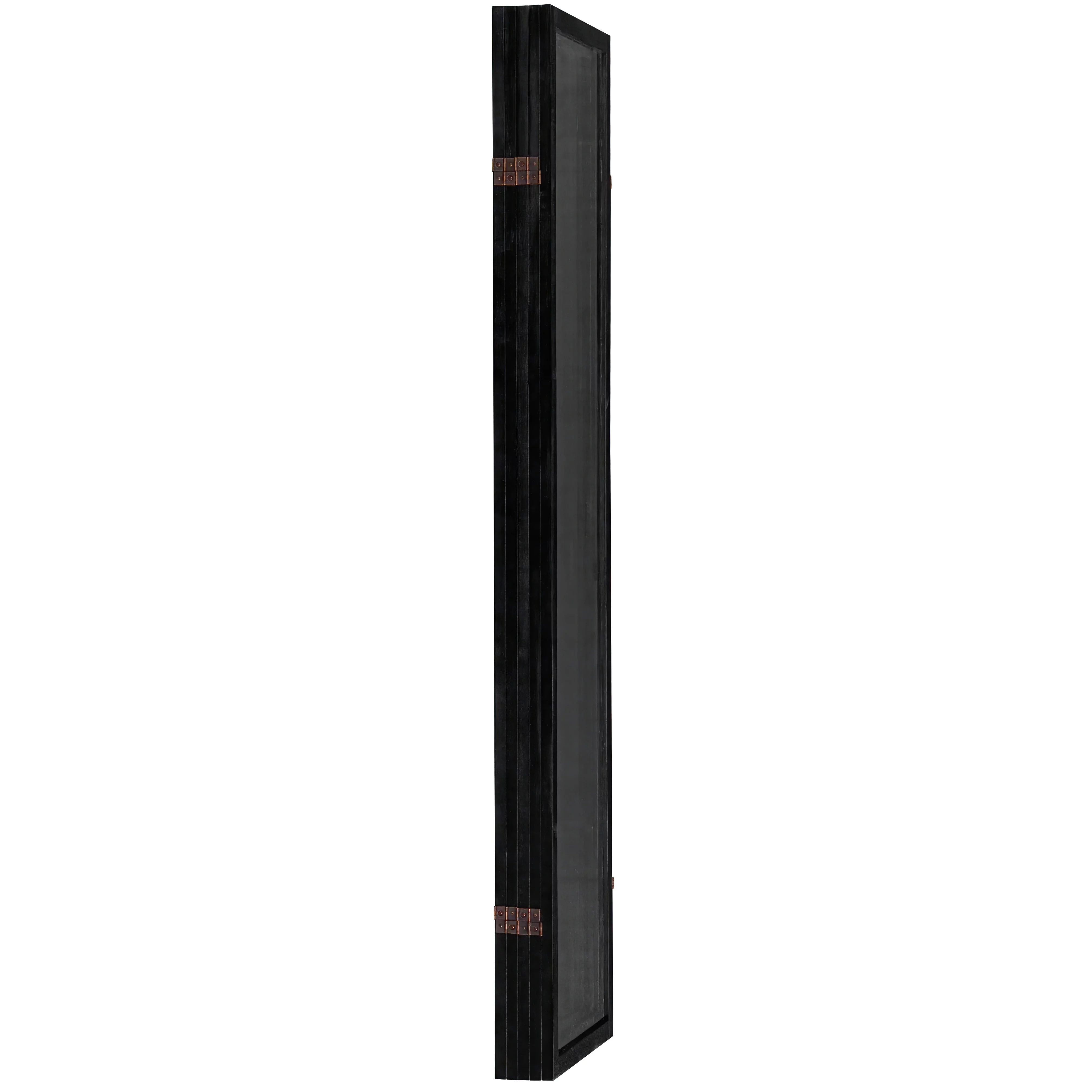 Oriental Furniture 6 ft. Tall Clear Screen Black - 5 Panel
