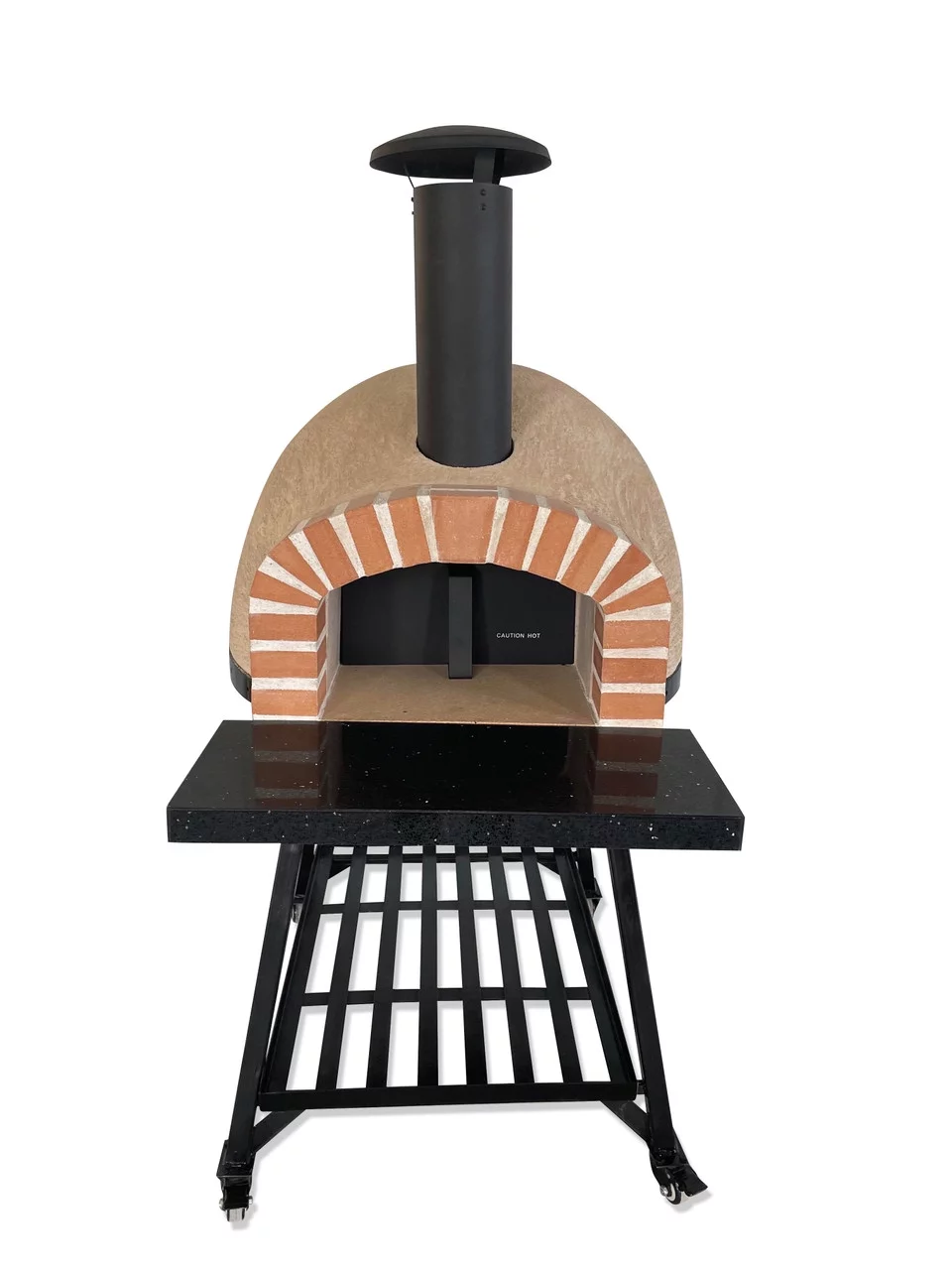 Wood Fired Cement Outdoor Pizza Oven / Clay Pizza Ovens with Real Brick Front - OP60