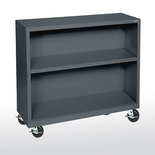 Sandusky Elite 36x22 x 18x22 x 36x22 Welded Mobile Bookcase, Charcoal
