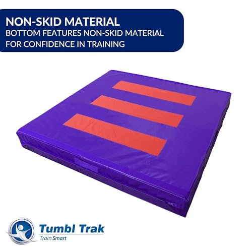Tumbl Trak Modular Practice Mat - 5 Ft x 5 Ft x 8 in Thick - Build Your Own Practice Crash Mat for Gymnastics, Cheerleading, Dance