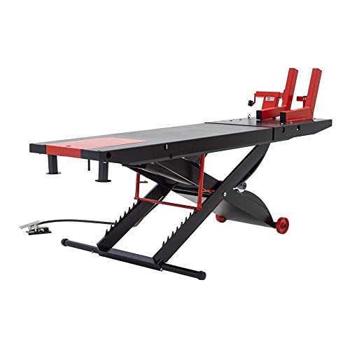 Black Widow BW-PROLIFT-HD Pneumatic ProLift Motorcycle Scissor Lift Table - 1,500 lb. Maximum Capacity and 31.25" Maximum Lift Height