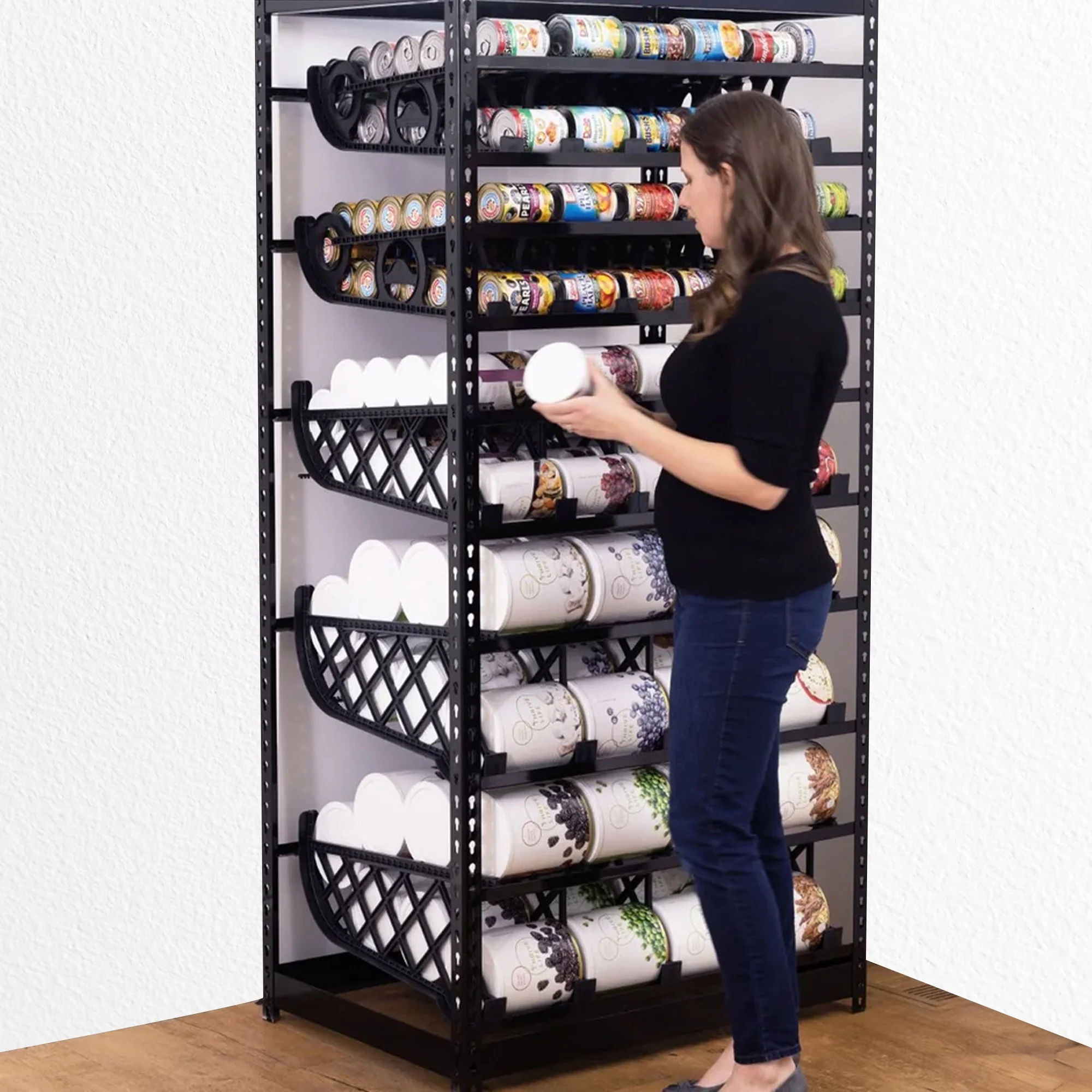 Shelf Reliance Maximizer Small Can Rotation Organizer Supports 390 Cans