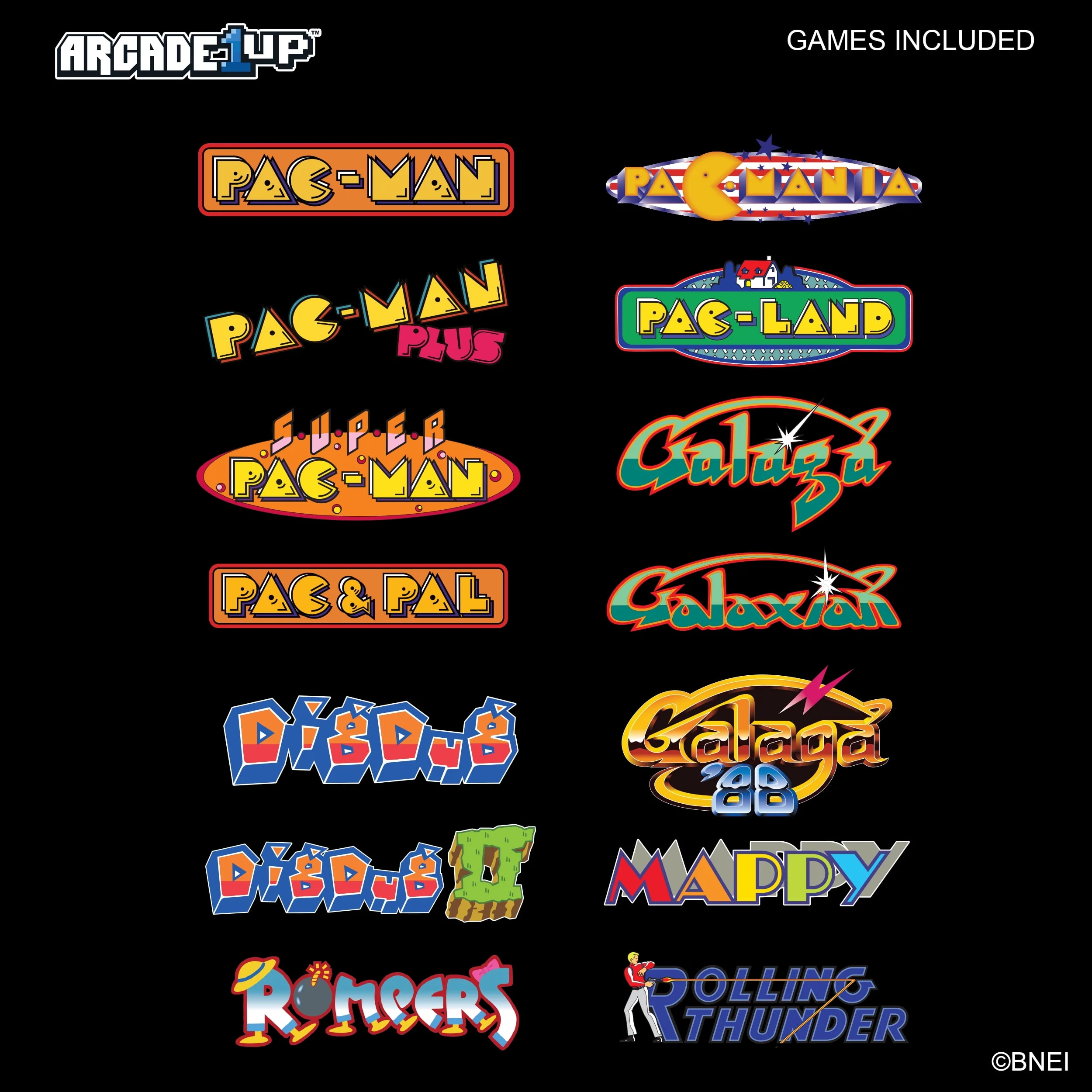 Arcade1Up PAC-MAN Classic Arcade Game, built for your home, 4 feet tall stand-up cabinet, 14 classic games, and 17-inch screen