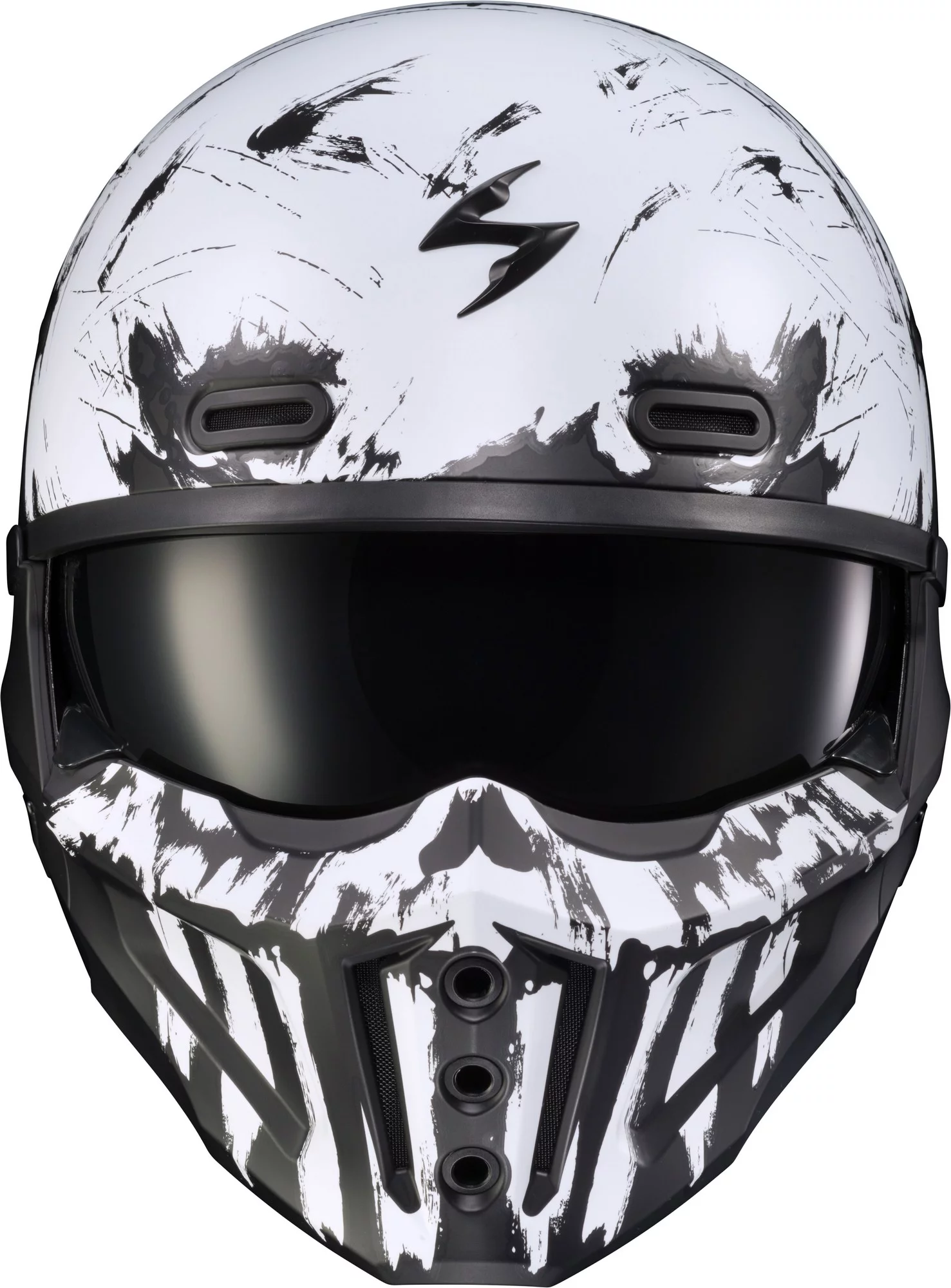 Scorpion Covert X Marauder Open Face Motorcycle Helmet Black/White XL