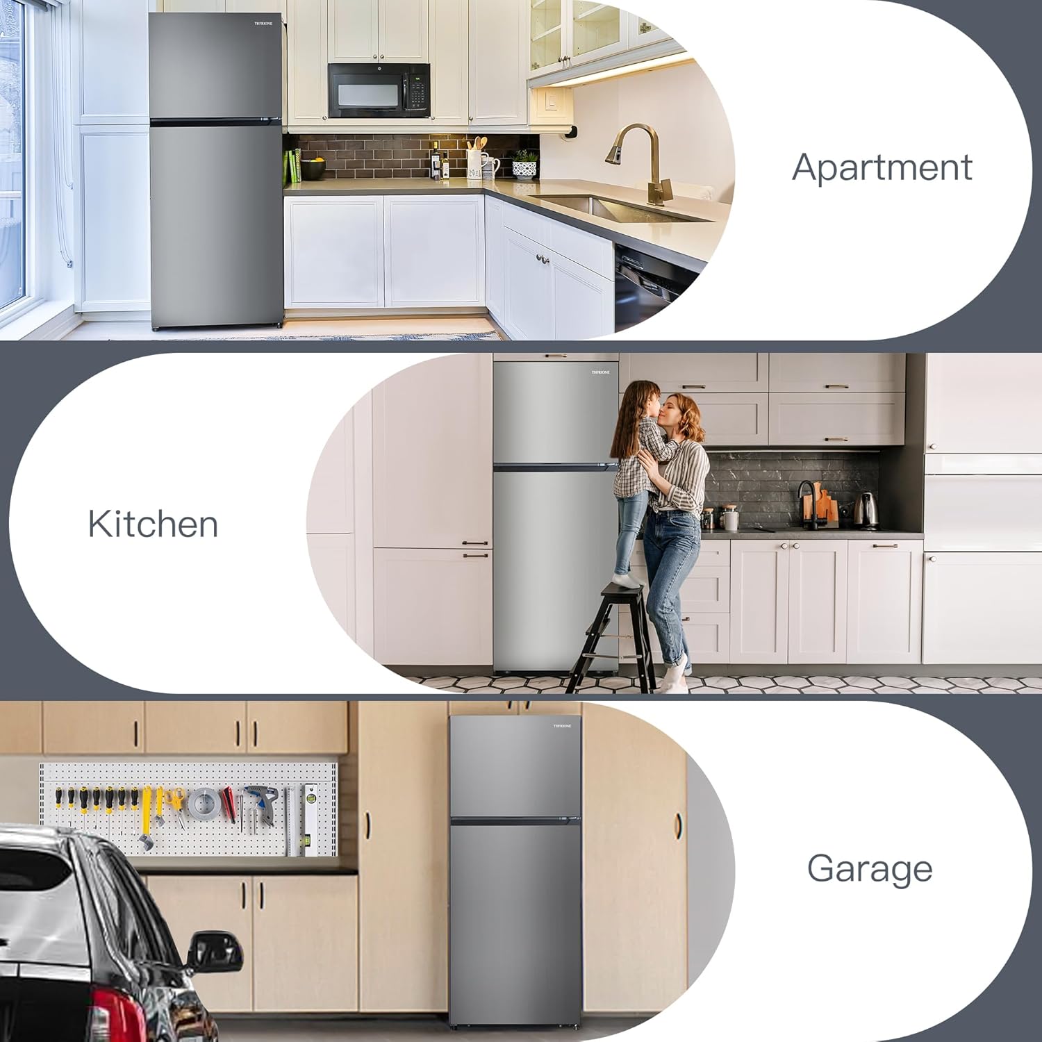 30“ Top Freezer Refrigerator with 17.6 Cu. Ft.Capacity, Adjustable Thermostat Control