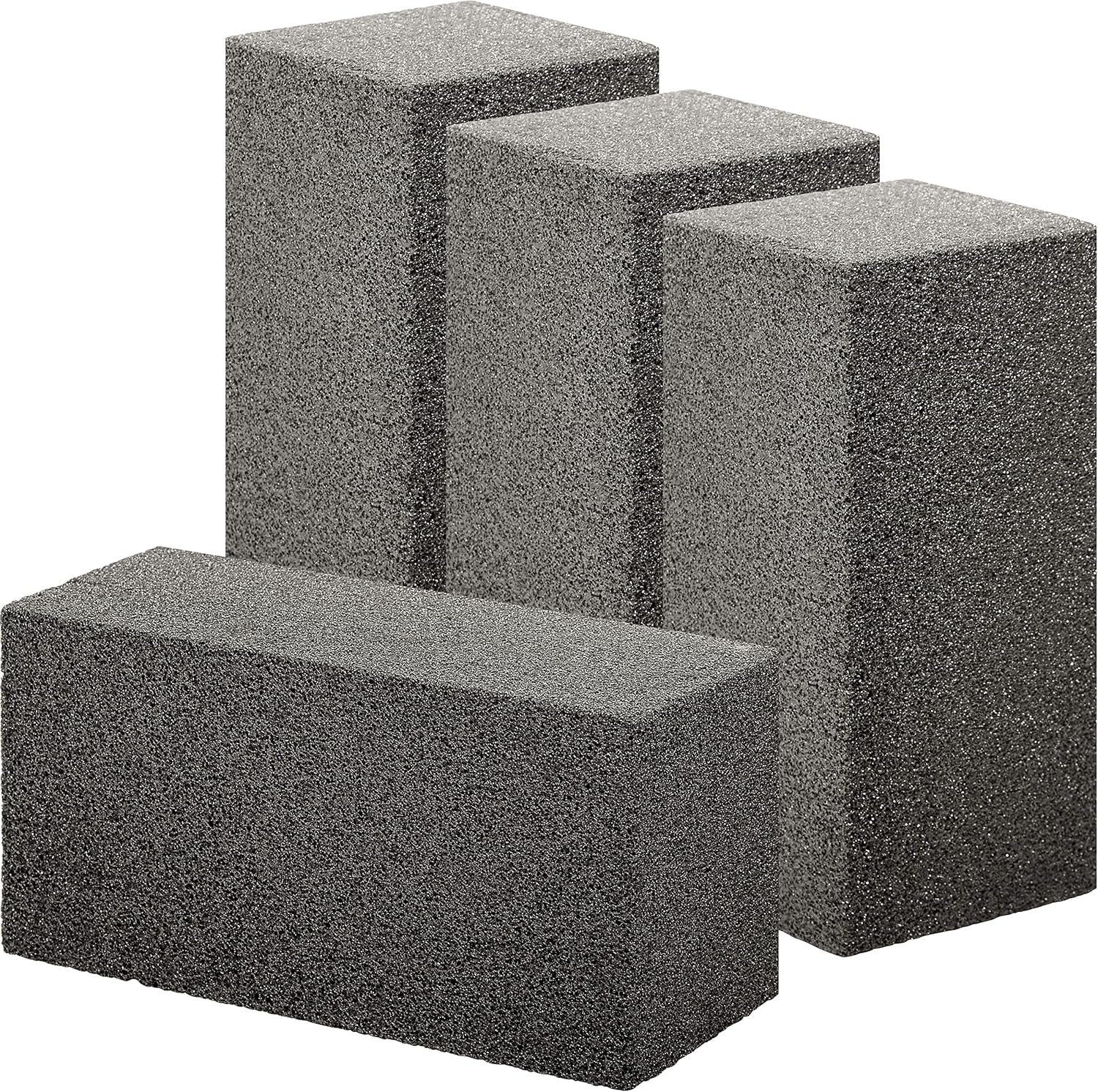 Non Toxic, Restaurant Grade Grill Cleaning Brick 4 Pack. Reusable, Non Scratch Pumice Stone Bricks for Smokers, Flat Top Grills, BBQ Grates