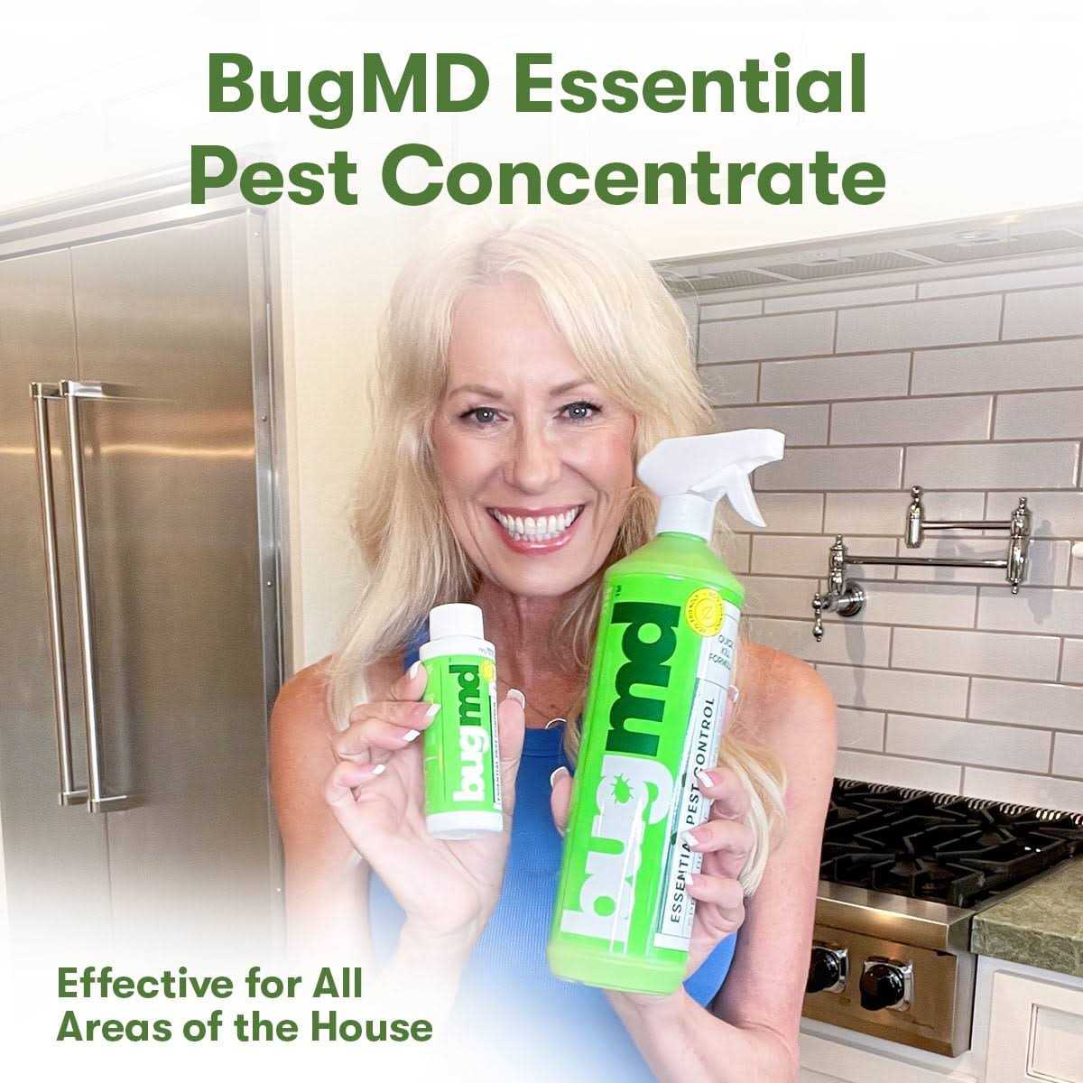 Bugmd Flea and Tick Concentrate Essential Oil-Powered Formula, Controls Fleas, Ticks, Mites in Dogs, Cats, and Other Furred