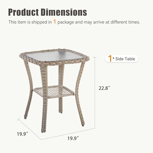 7 Pieces Outdoor Furniture Set with Swivel Chairs