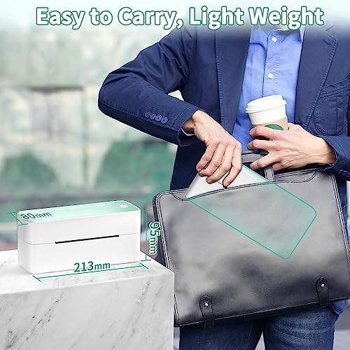 Phomemo Bluetooth Thermal Label Printer, 241BT 4X6 Wireless Shipping Label Printer for Small Business, Pink Label Printer for Shipping Package
