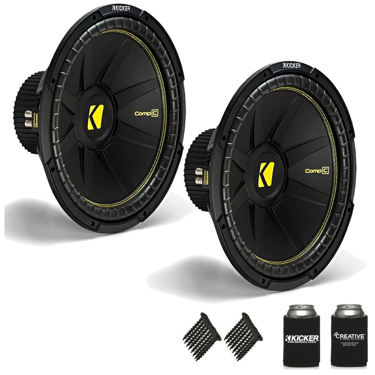 Kicker 44CWCS154 CompC 15 inch Subwoofer - 4 Ohm Single Voice Coil