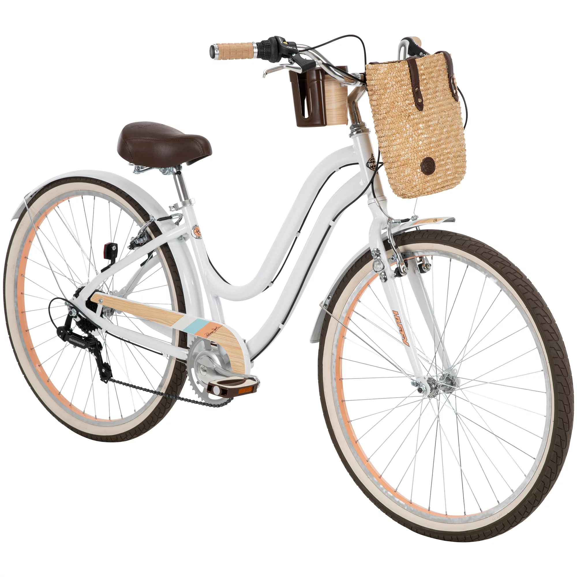 Panama Jack Parkside 27.5-In. 7-Speed Cruiser Bicycle for Women, White by Huffy