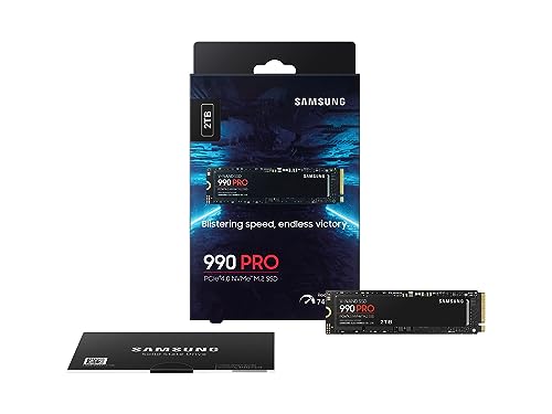 Samsung 990 PRO SSD NVMe M.2 PCIe Gen4, M.2 2280 Internal Solid State Hard Drive, Seq. Read Speeds Up to 7,450 MB/s for High End Computing, Gaming