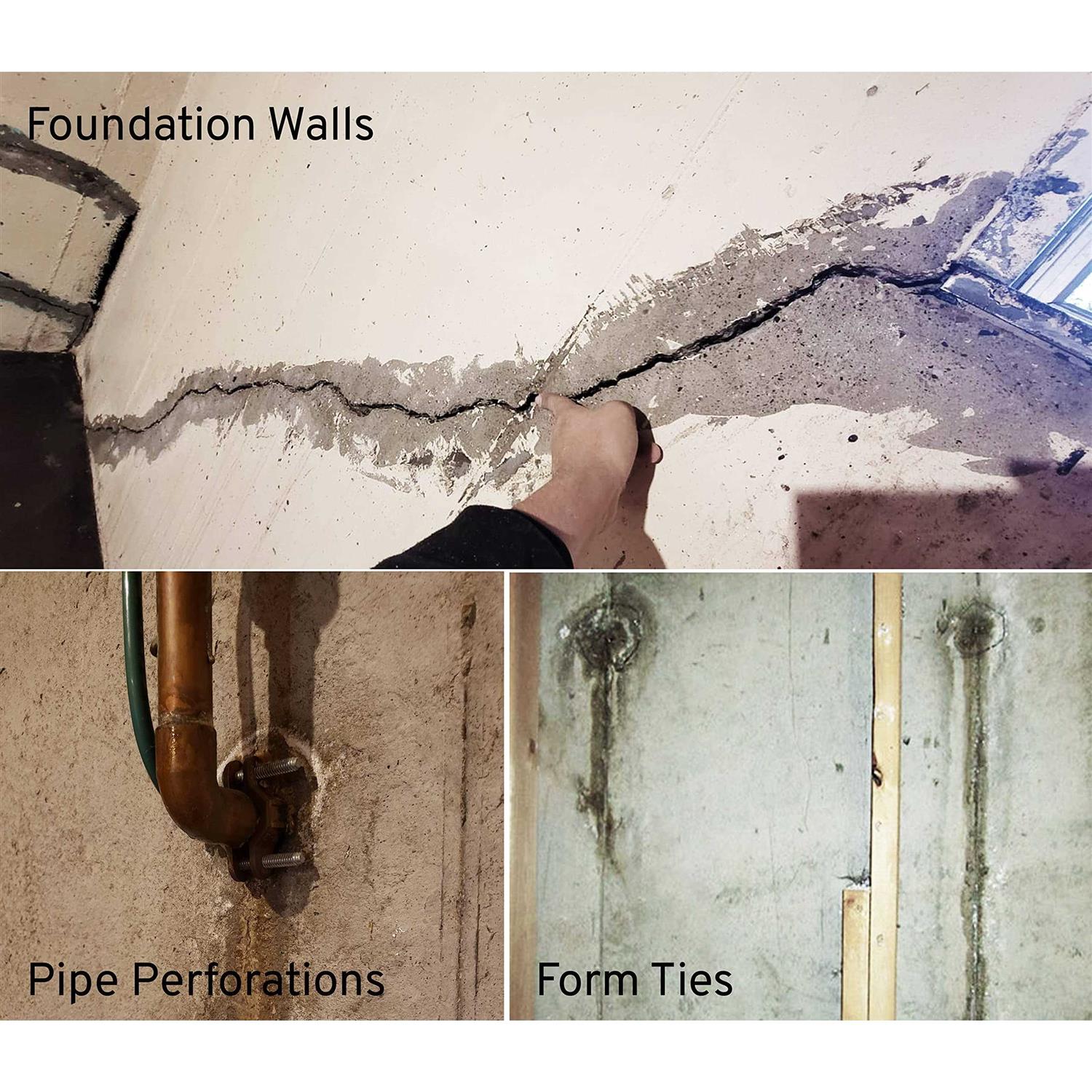 uPlug Concrete Foundation Crack Repair Kit. Repair Leaking Basement &amp; Foundation Wall Cracks &amp; Seams - Shop Hardware Tools Online Store
