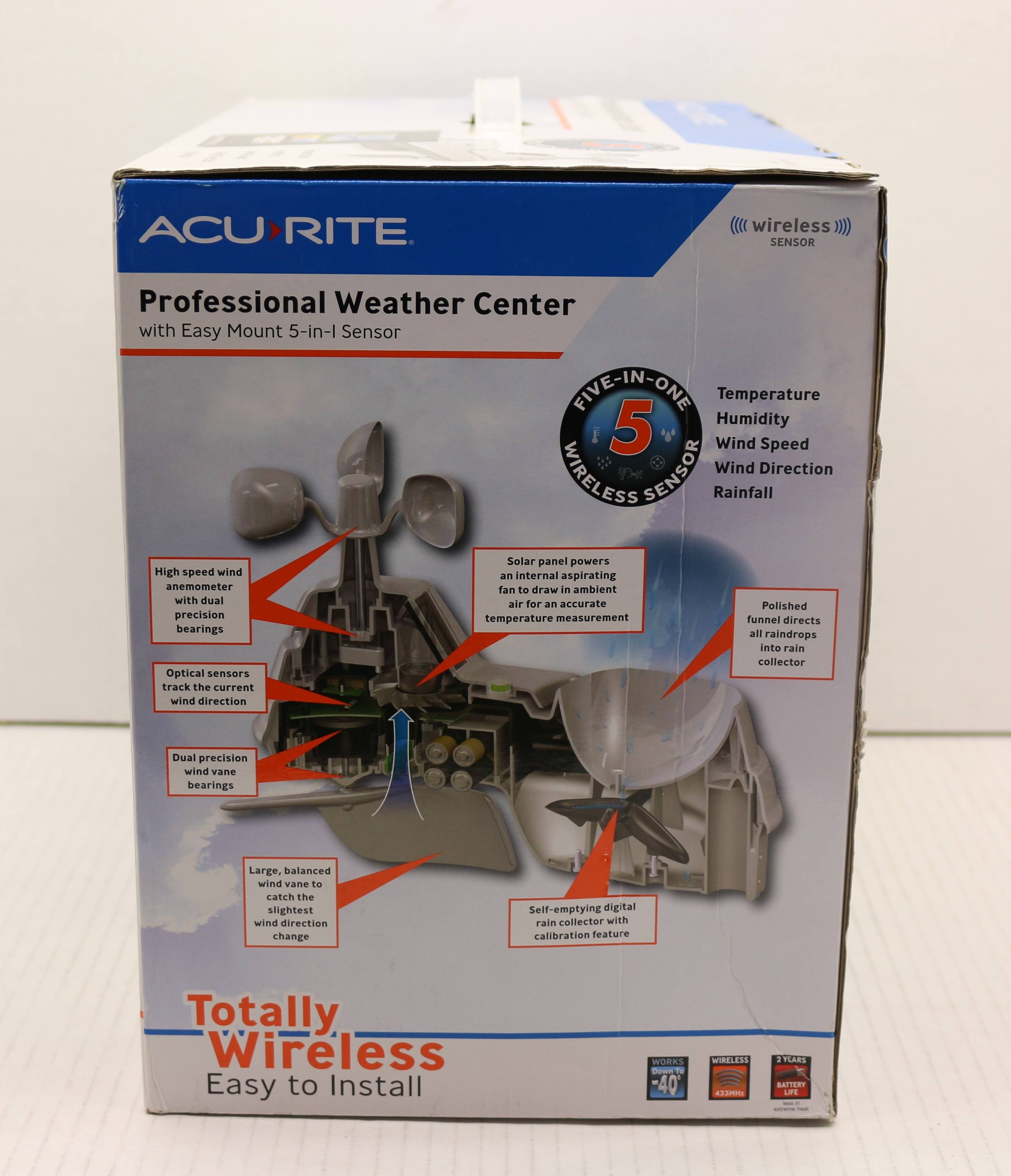 Acurite Professional Weather Center with Easy Mount 5-in-1 Sensor