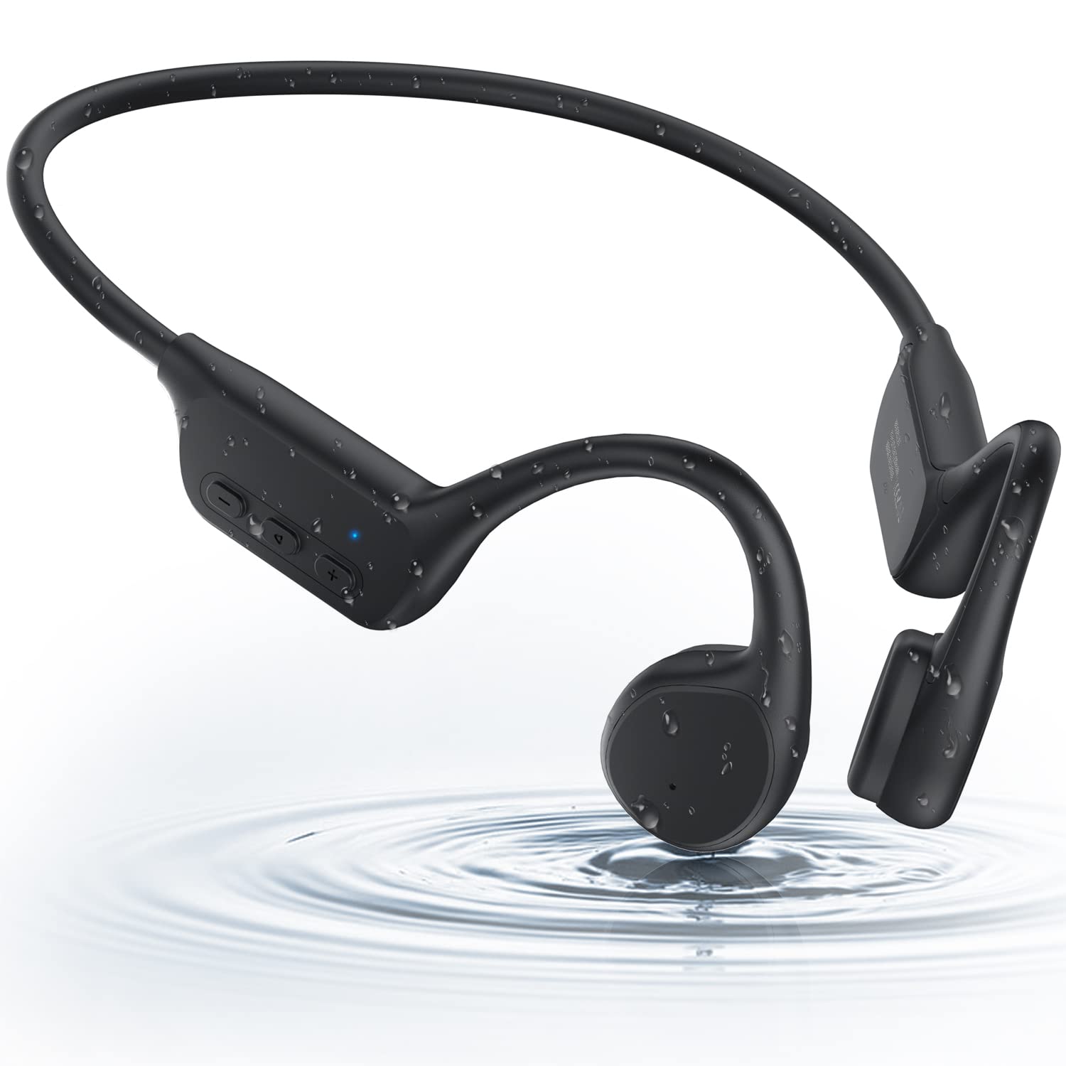 Bone Conduction Headphones, Wireless Bluetooth 5.0 Open Ear Headphones Built-in 32G Memory IP68 Waterproof Sports Headphones for Workout, Running