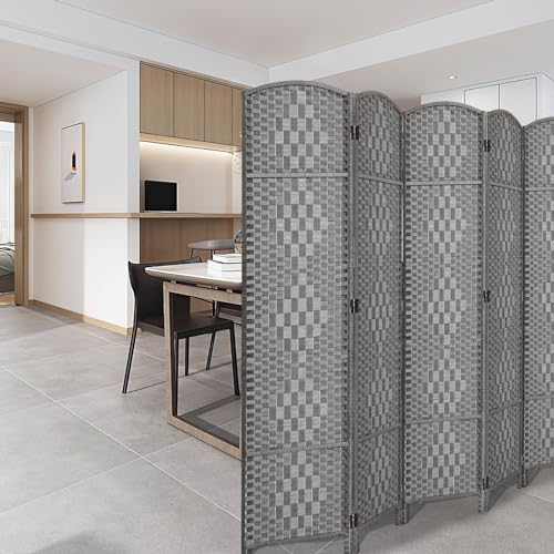 Room Divider, Room Dividers and Folding Privacy Screens, 16in Privacy Screen, 6 Panel Temporary Wall Partitions, 6ft Space Separation Panel Screen