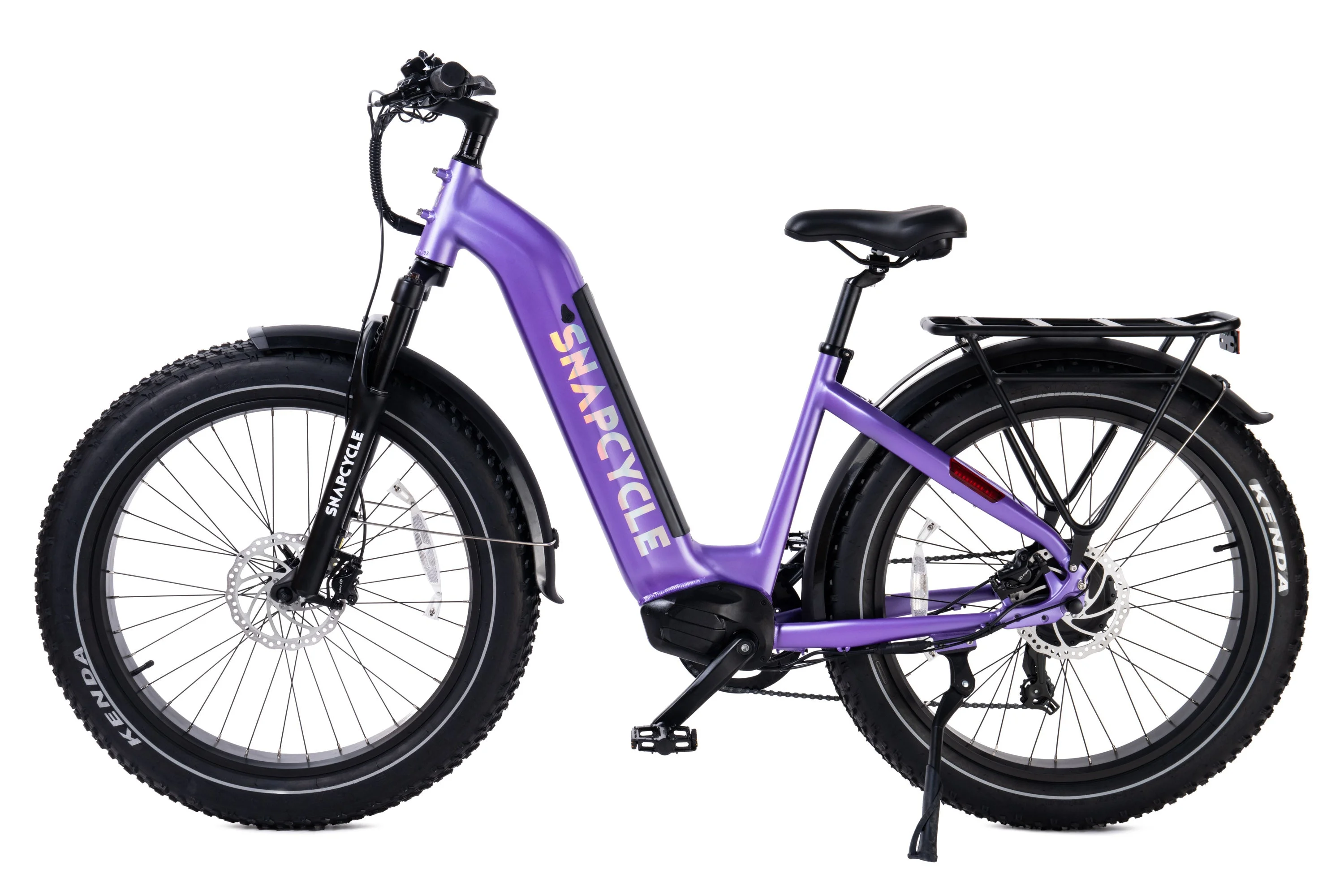 Snapcycle R1 ST Pro Electric Bike for Adults with 48V 20Ah Samsung Removable Battery,1000W Peak Motor,28MPH,Step-Thru,UL,Purple
