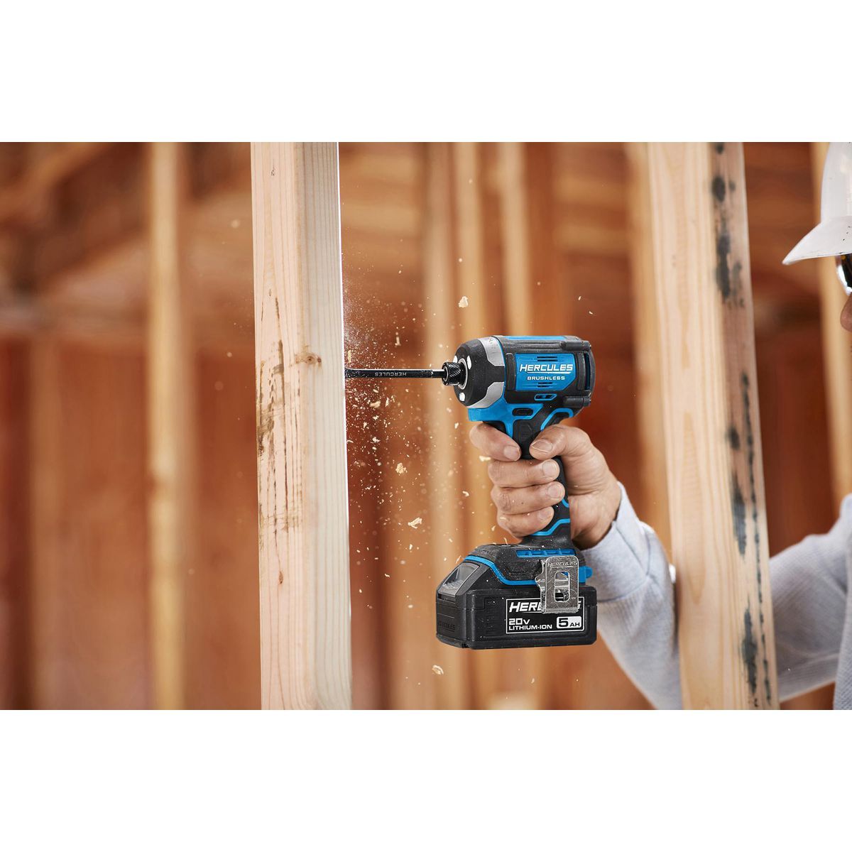 HERCULES 20V Brushless Cordless, 1/4 in. Compact, 3-Speed Impact Driver - Tool Only