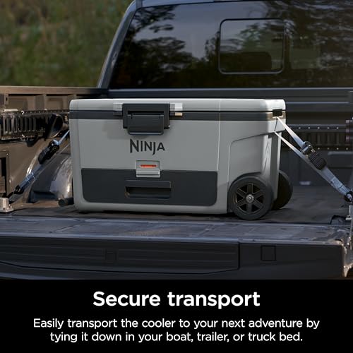 Ninja FrostVault 45qt Wheeled Cooler with Dry Zone, Integrated Fridge-Temp Dry Storage Drawer, Premium Heavy-Duty Insulated Cooler