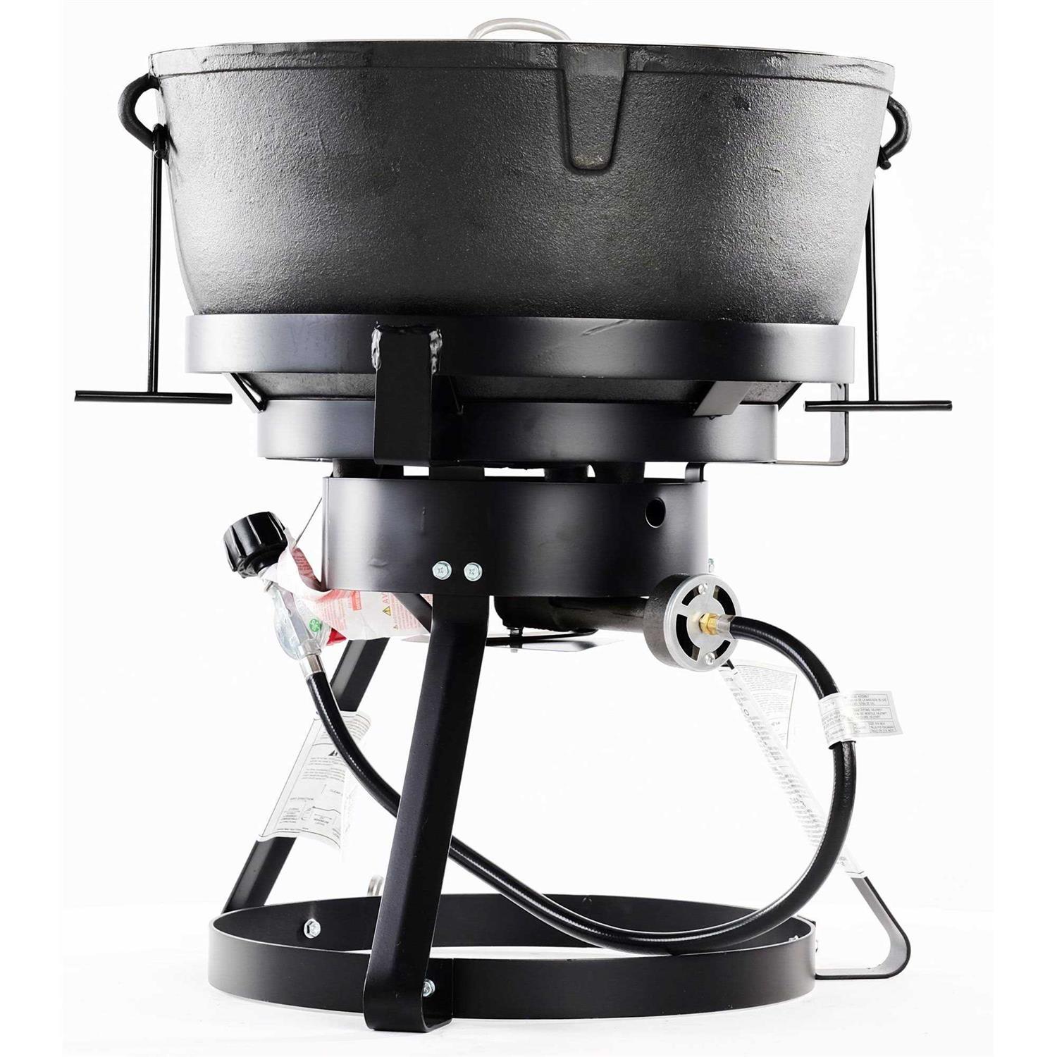 King Kooker 1740 17.5-Inch Outdoor Cooker with 10-Gallon Cast Iron Jambalaya Pot - Sports Supplies Online Store
