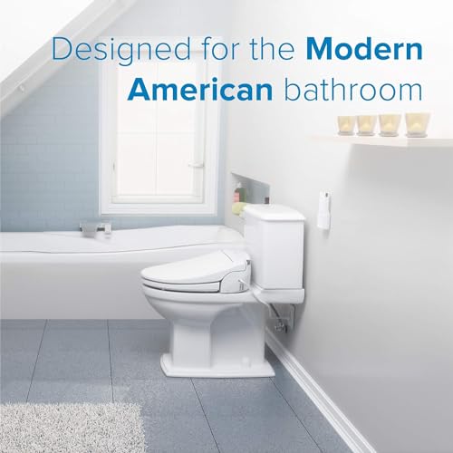 Brondell Bidet Toilet Seat with Remote Control, Heated Water, Custom Washes, Warm Air Dryer, Nightlight