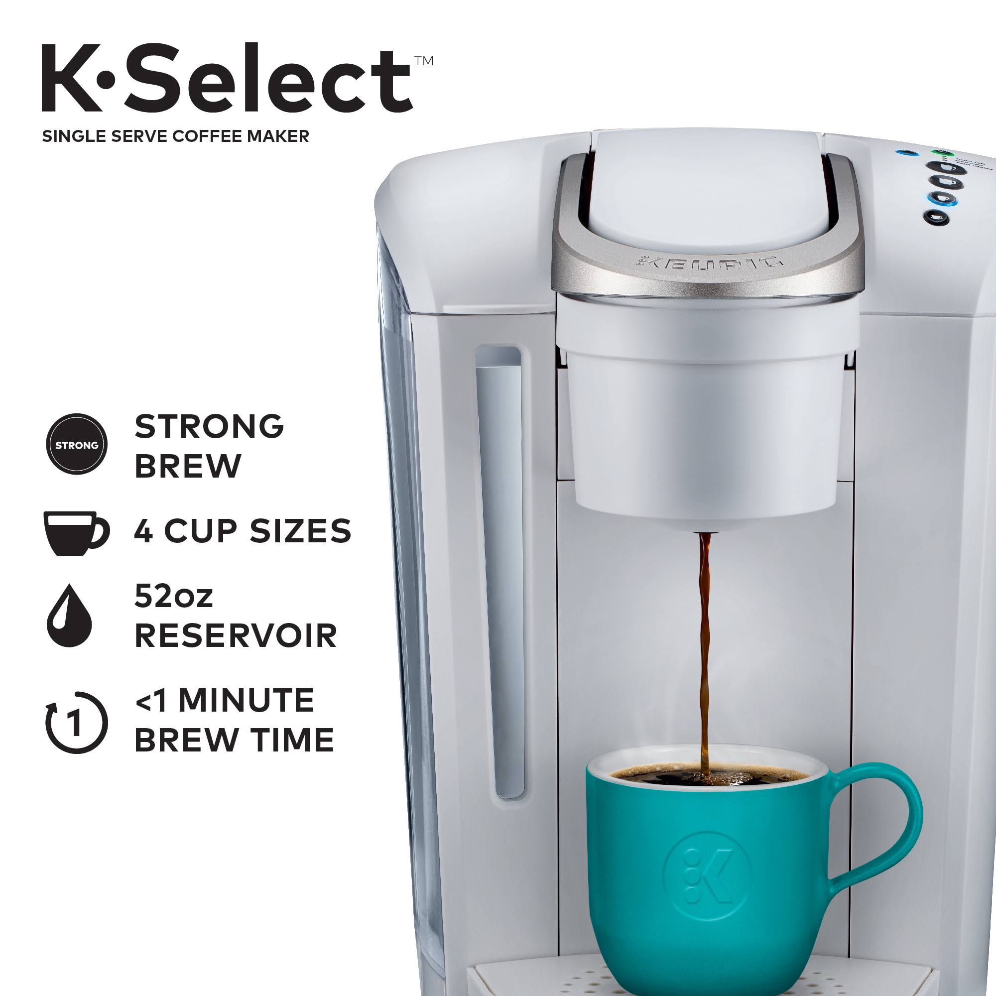 Keurig - K-Select Single-Serve K-Cup Pod Coffee Maker - Oasis