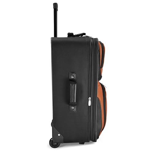 Travel Select Amsterdam 4-Piece Softside Expandable Luggage Set, Lightweight 2-Wheel Upright Suitcases, Travel Tote, Packing Cubes, Gray