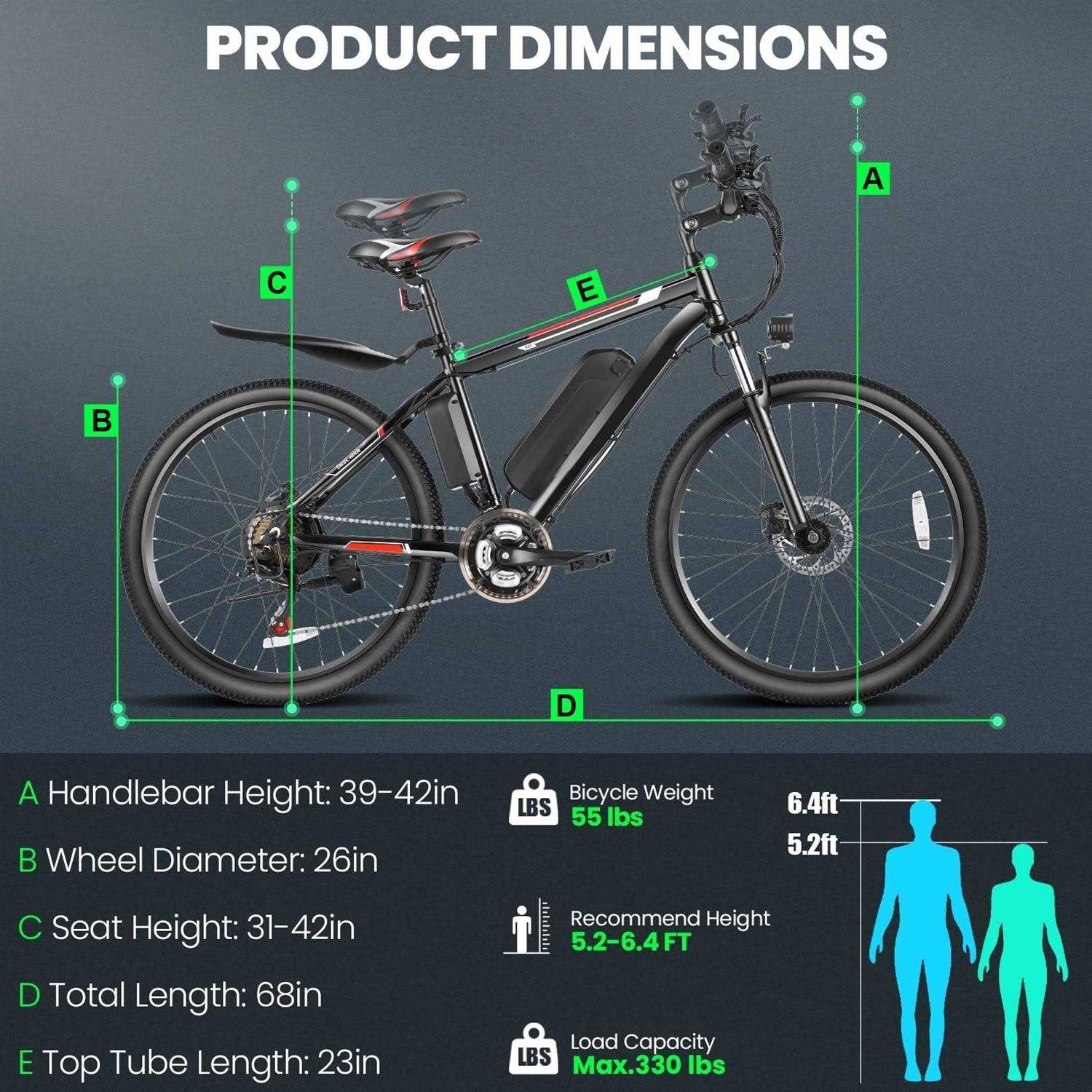 Gocio 500w Electric Bike 26 inch Electric Bicycle for Adults with Cruise Control System Ebike - Sports Supplies Online Store