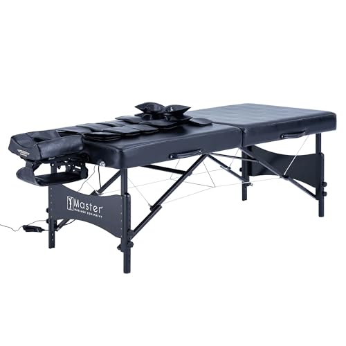 Master Massage 30” Monaco Airwave Full Body Stretching Portable Massage Table with Airbags 3D Lumbar Traction for Professional & Home Use