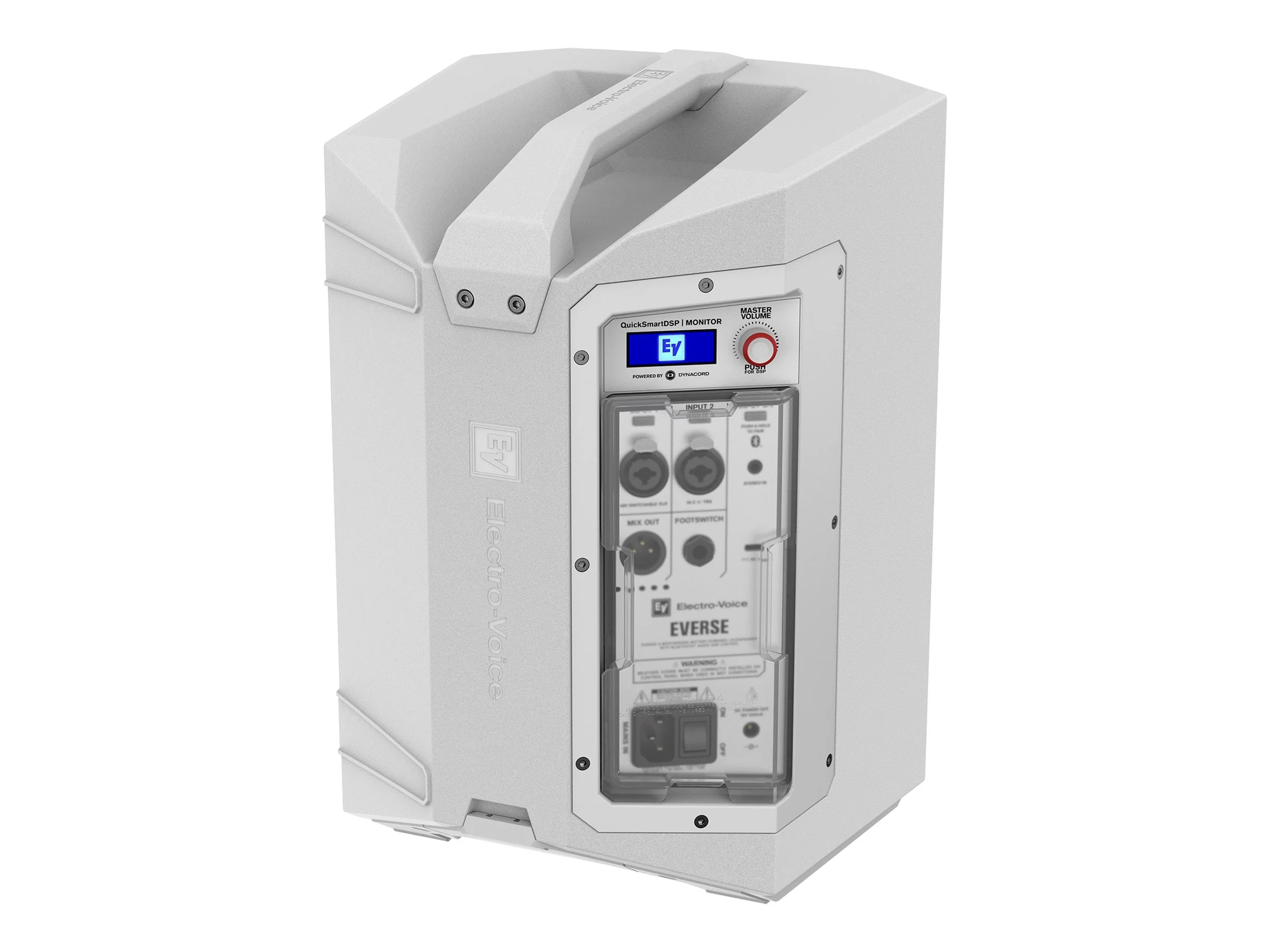 Electro-Voice EVERSE 8 8" 2-Way Battery Powered Loudspeaker with Bluetooth, Automatic Feedback Suppression, and Music Ducking, White