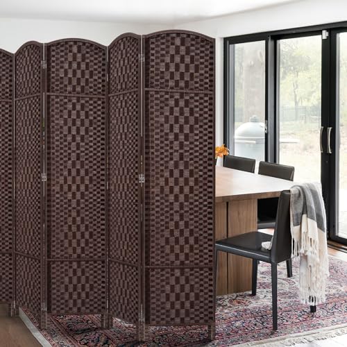 Room Divider, Room Dividers and Folding Privacy Screens, 16in Privacy Screen, 6 Panel Temporary Wall Partitions, 6ft Space Separation Panel Screen