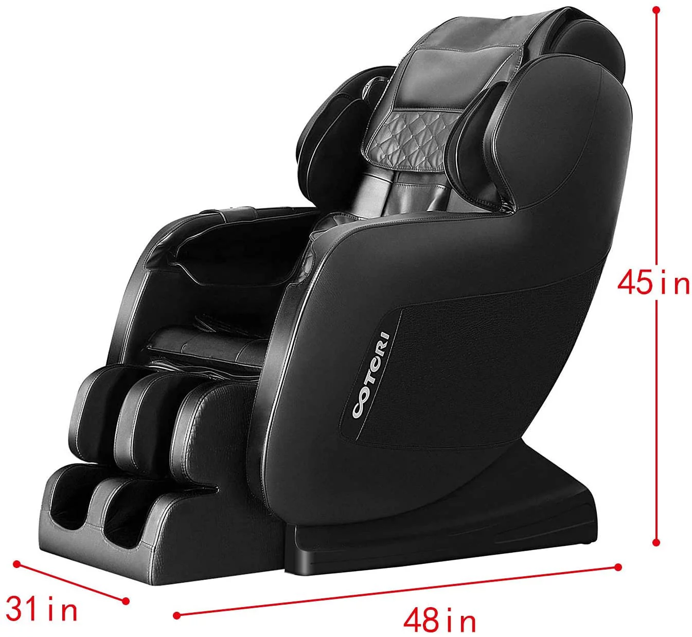 Massage Chair.Zero Gravity,Full Body Shiatsu with Airbags & Heating Vibration and Foot Roller,Black - Curated Treasures Market