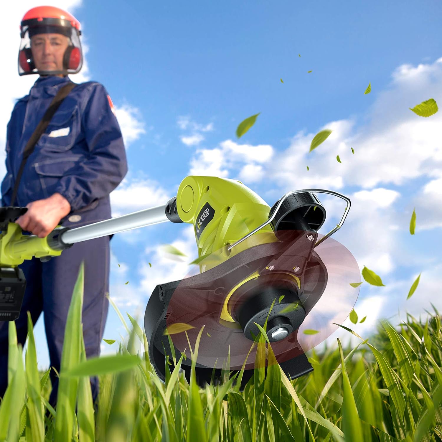 CACOOP 20V MAX Cordless String Trimmer/Edger with 4.0Ah Battery,Low DB Design,Lightweight & Portable & Stretchable Weed Grass Eater
