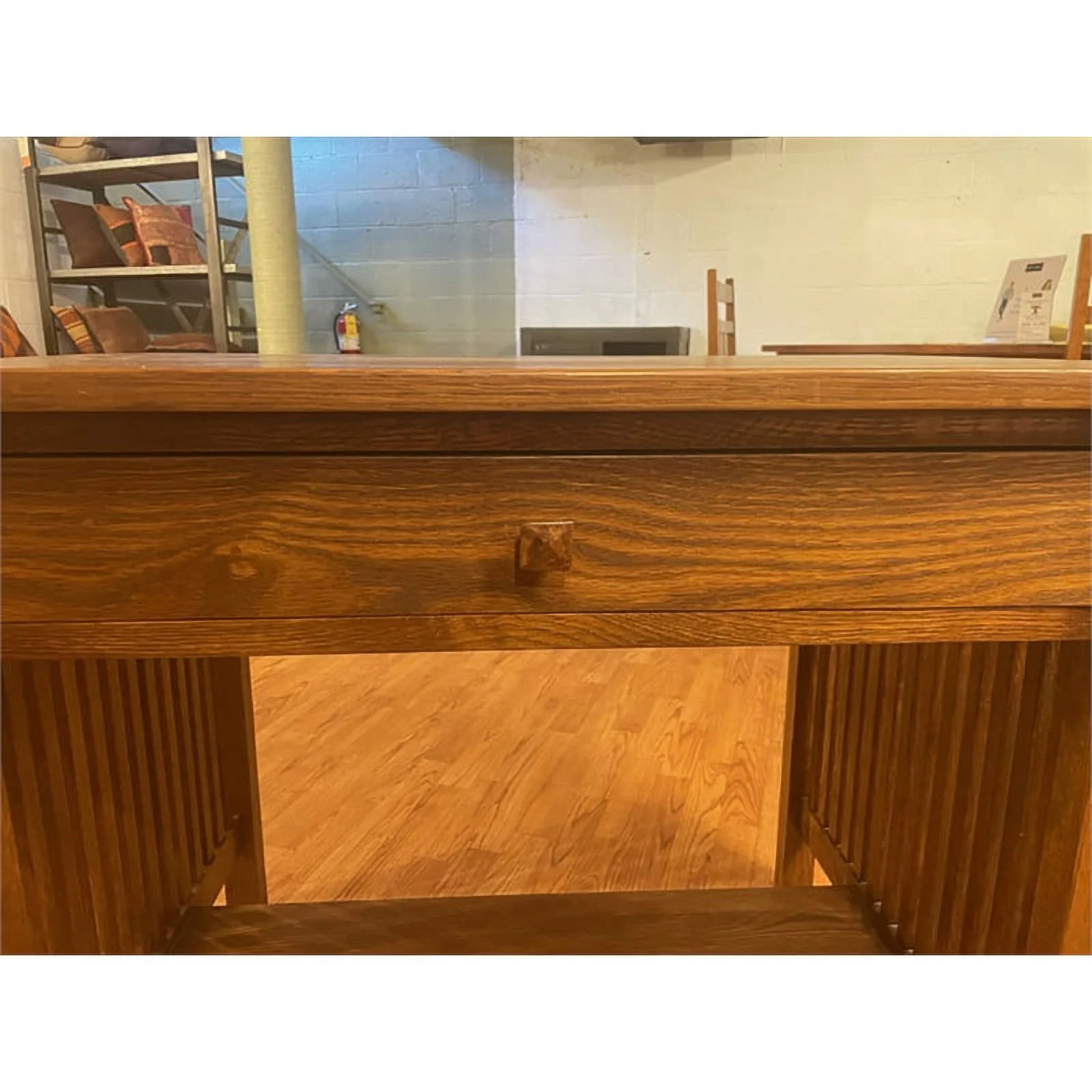 Crafters and Weavers Arts and Crafts 36" Wood Writing Desk in Walnut