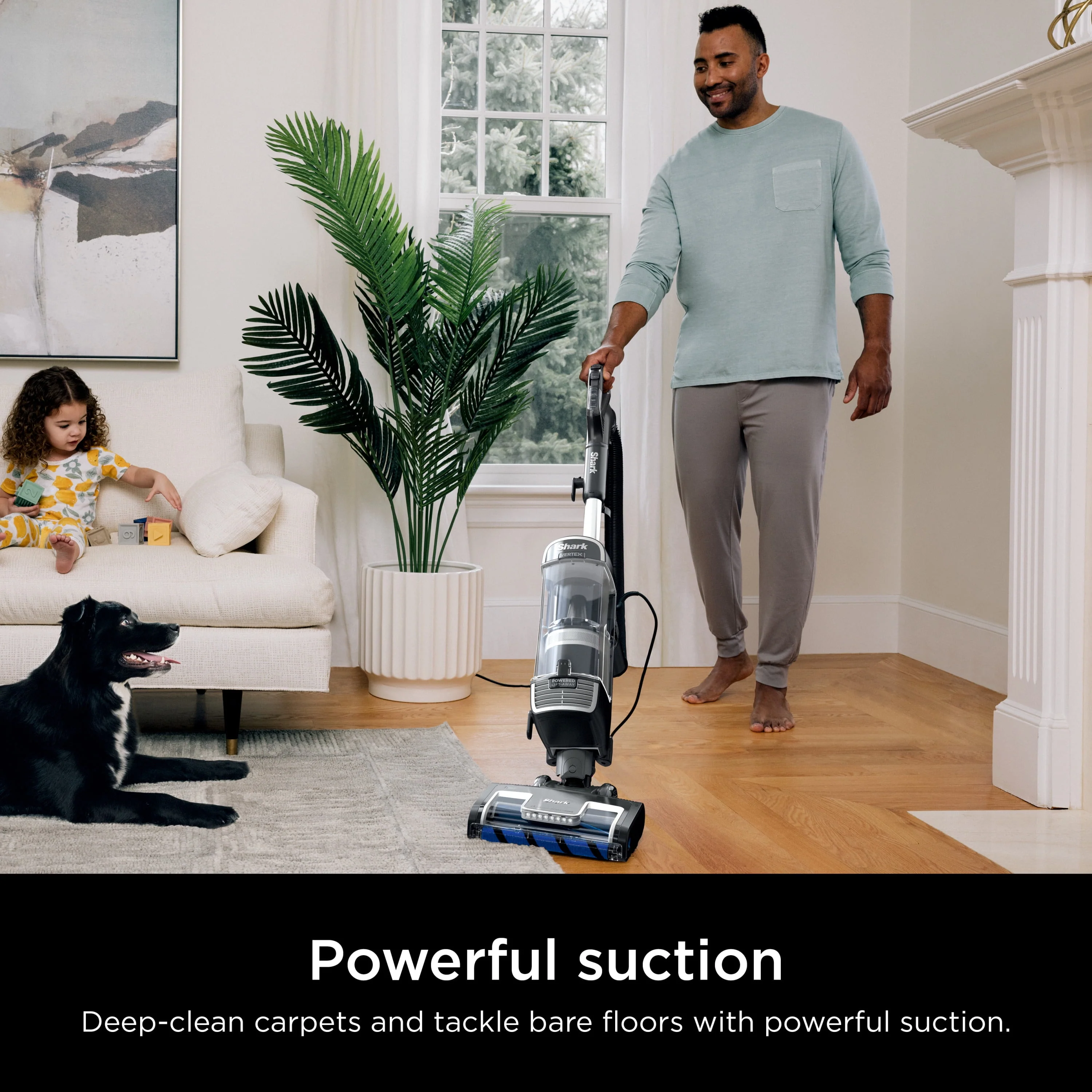 The Shark® Vertex® Speed Upright Vacuum with DuoClean® PowerFins Powered Lift-away® and Self-Cleaning Brushroll, AZ1810