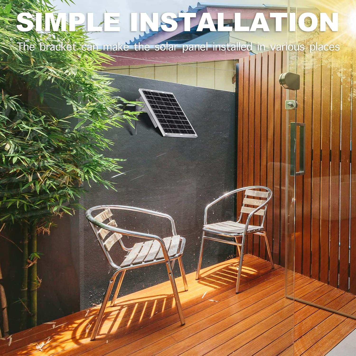 YAARZAR 30 Watt 12V Solar Panel Kit with Adjustable Solar Panels Tilt Mount Brackets and 5A 12V/24V PWM Solar Charge Controller for 12V Battery RV