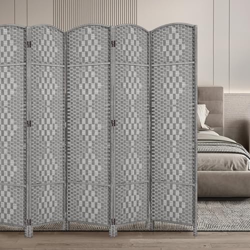 Room Divider, Room Dividers and Folding Privacy Screens, 16in Privacy Screen, 6 Panel Temporary Wall Partitions, 6ft Space Separation Panel Screen