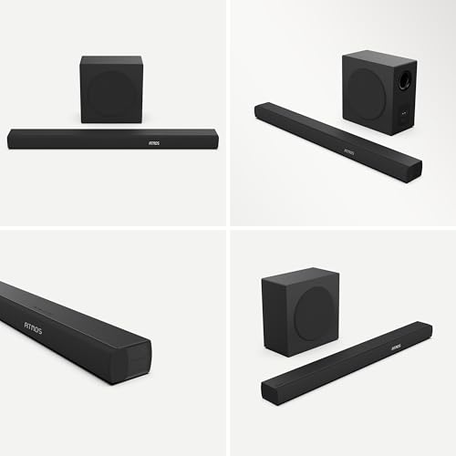 Hisense AX3100Q 3.1Ch Sound Bar with Wireless Subwoofer, Dolby Atmos, DTS:X, Bluetooth 5.3, Roku TV Ready, HDMI/AUX/ARC/Optical/USB, EzPlay, Ez UP