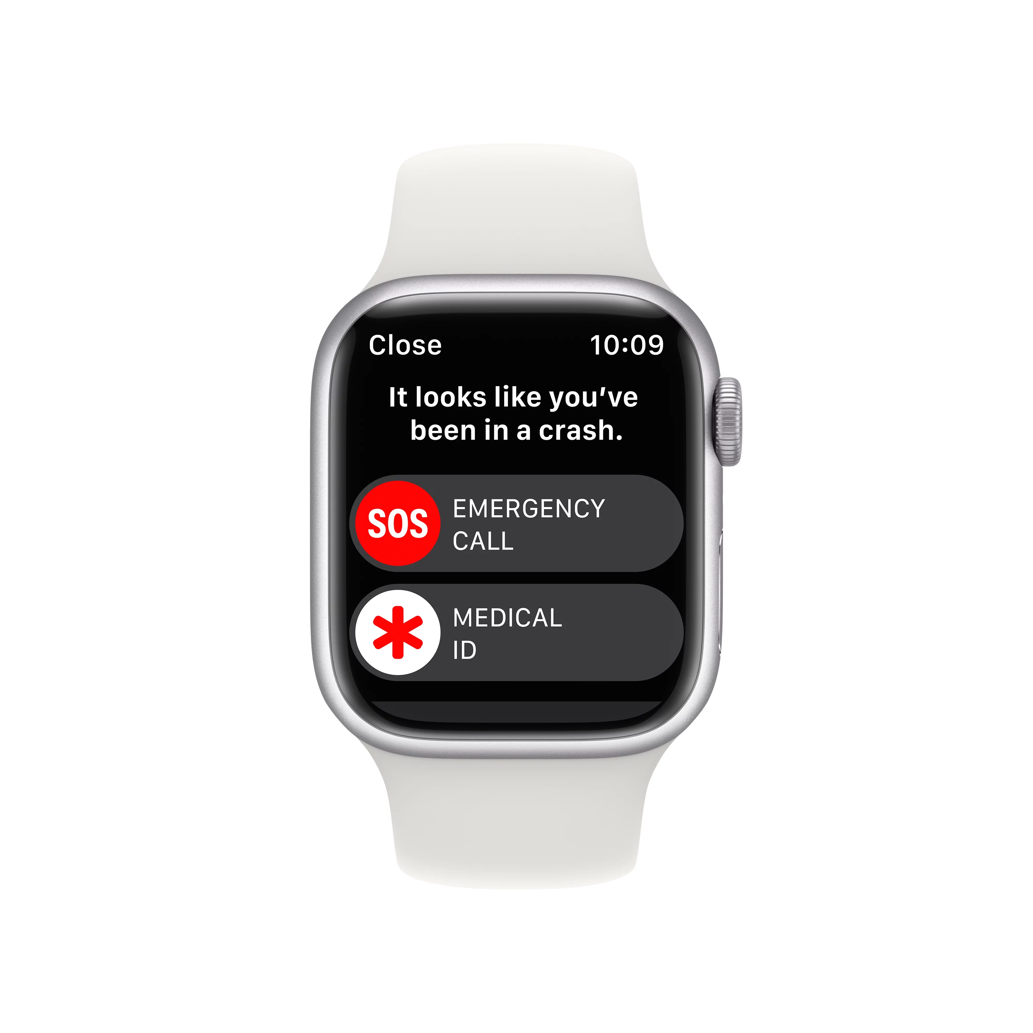 Apple Watch Series 8 GPS + Cellular 41mm Silver Aluminum Case with White Sport Band - M/L