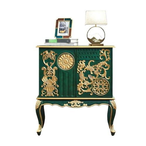 Side Panel Buffet Modern Storage Space Light Luxury Entrance Cabinet Solid Wood Carved Entrance Hall Partition Country Decoration Retro Old Sideboard