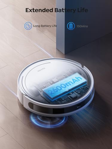 Vyzzle Robot Vacuum, 5000Pa Robot Vacuum and Mop, Smart Navigation, Ultra Slim Robot Vacuum Cleaner Self-Charging, Wi-Fi/App/Alexa Control