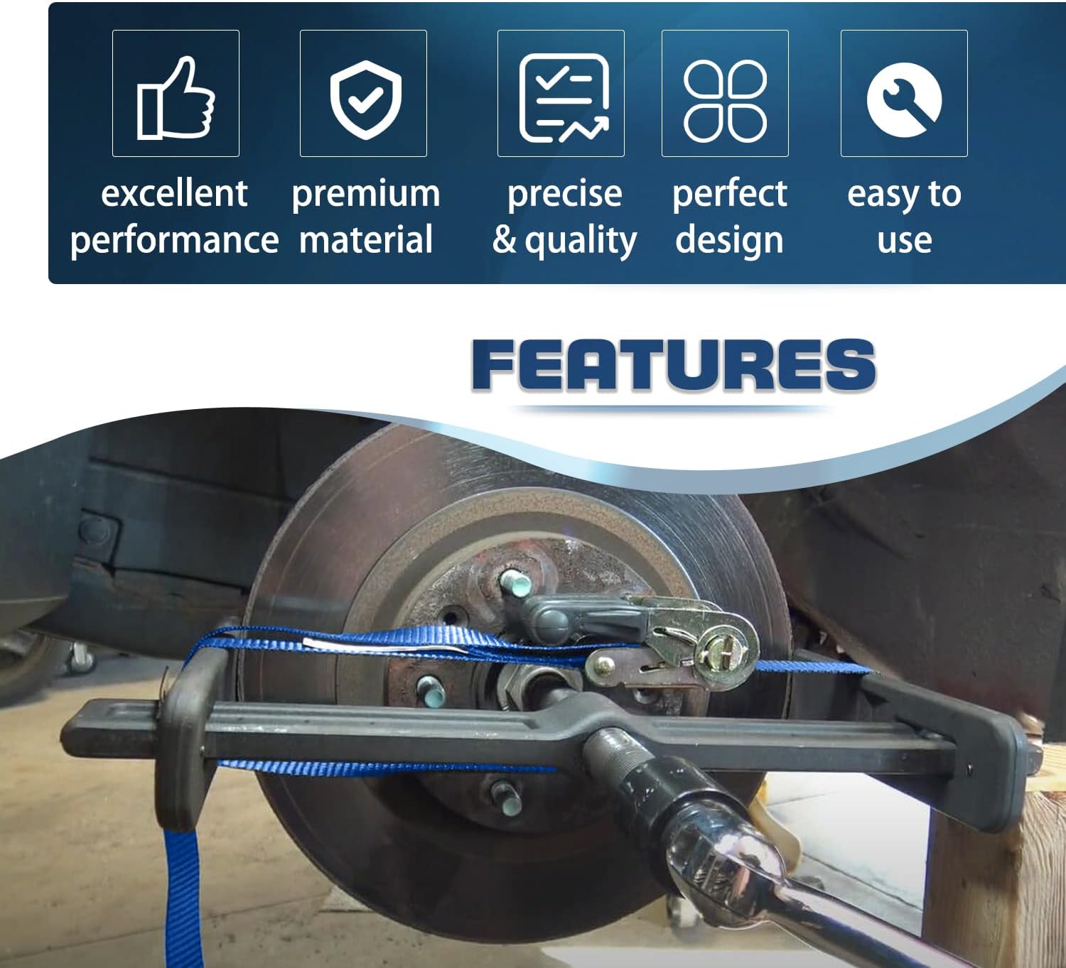 Camoo 6980 Brake Drum and Rotor Puller for Brake Drums, Rotors, Drive Wheels, Gears, Flywheels, and Pulleys