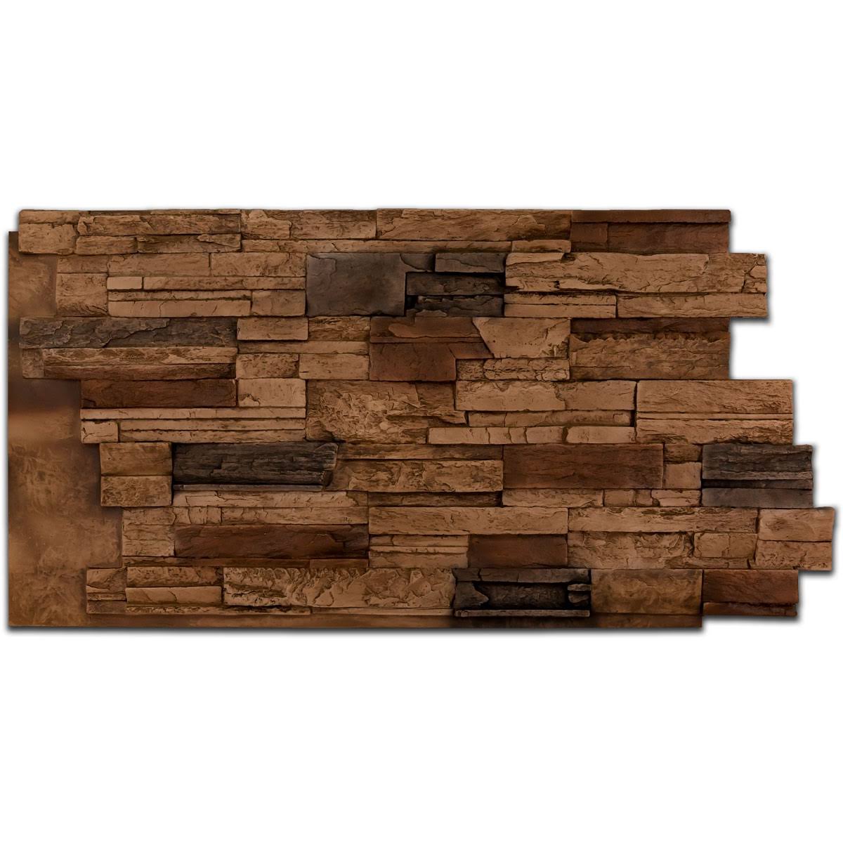 Ekena Millwork PN201NRSA 48x22W x 25x22H x 1 1/2x22D Dry Stack Endurathane Faux Stone Siding PANEL, Saturn