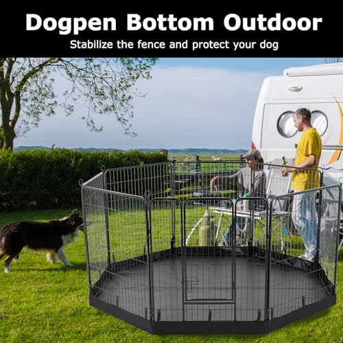PJYuCien Dog Playpen Plus Storage Bag, 32" H 8 Panels Puppy Pen with Square Bottom, Heavy Duty Dog Fence for Puppies/Small Dogs