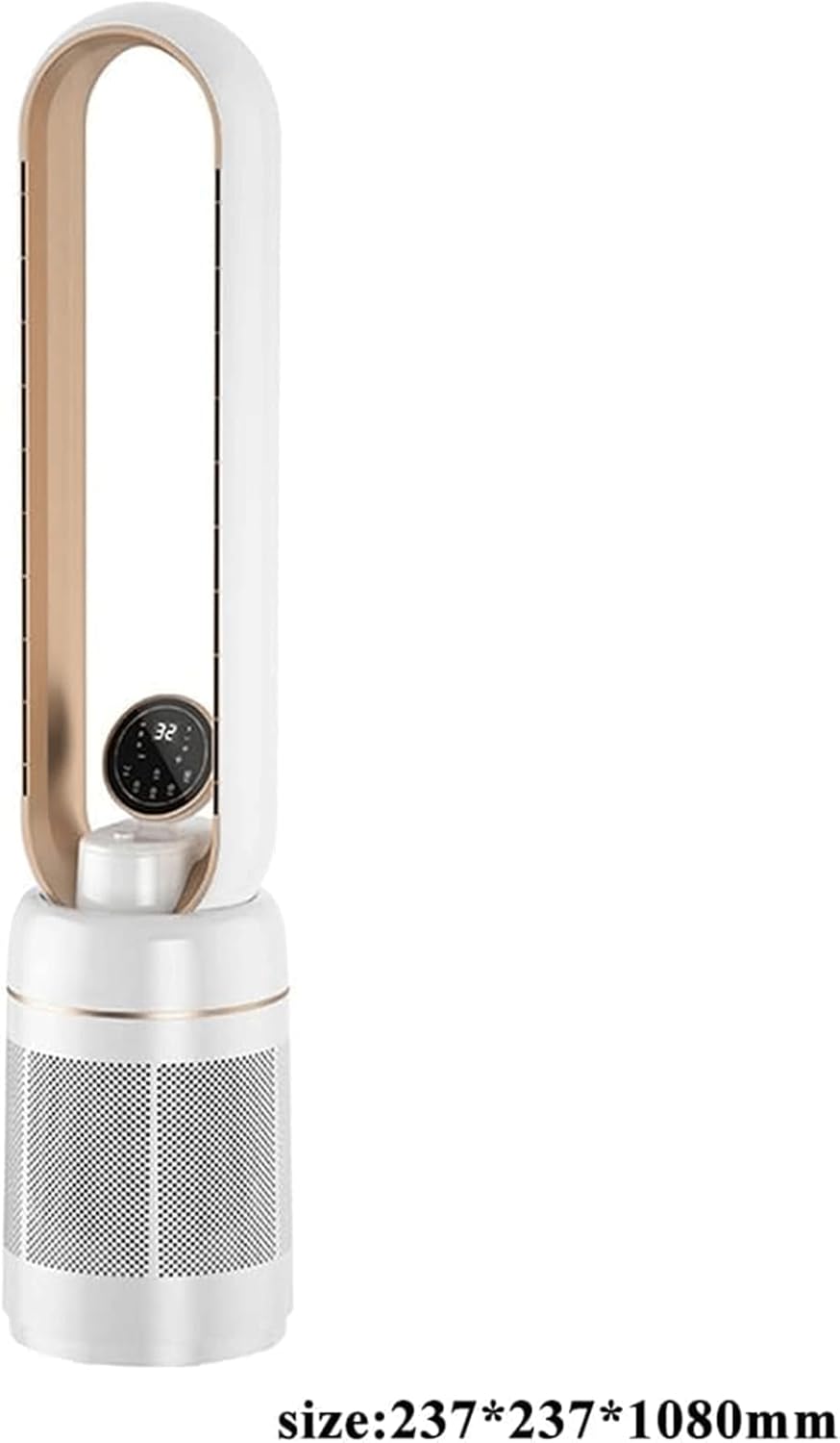Standing Fan Humidification Function Tower Fan, Silent Circulation Air Purification Standing Fan, Home Bladeless Fan with Remote Control Quiet