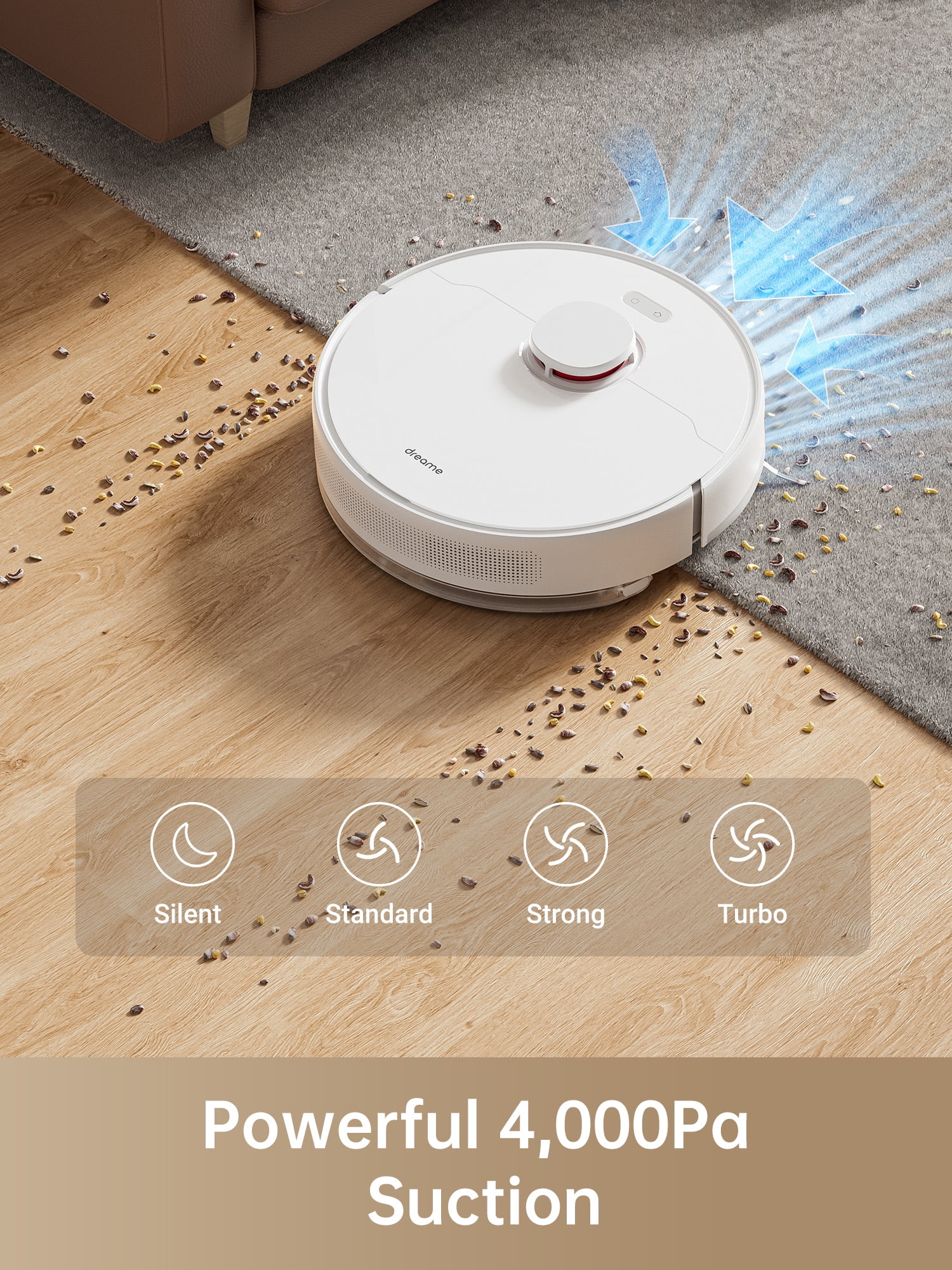 Dreametech D10 Plus Robot Vacuum and Mop with Self-Emptying Base for 45 Days of Cleaning, Robotic Vacuum with 4000 Pa Suction and LiDAR Navigation